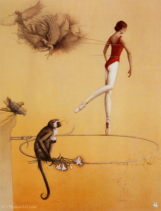 Wikioo.org - The Encyclopedia of Fine Arts - Painting, Artwork by Michael Parkes - Practice ring
