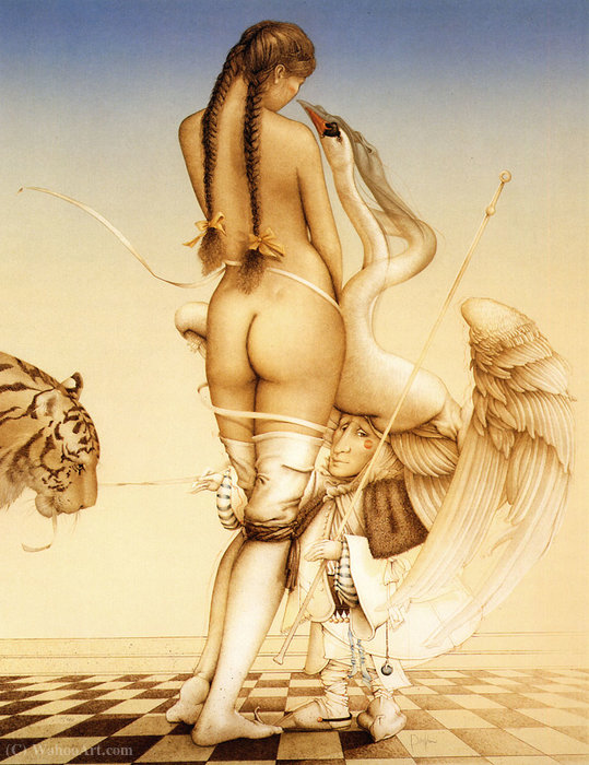 Wikioo.org - The Encyclopedia of Fine Arts - Painting, Artwork by Michael Parkes - Puppetmaster
