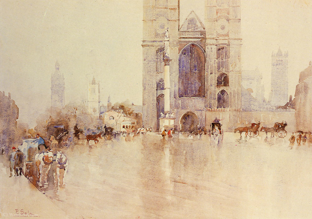 Wikioo.org - The Encyclopedia of Fine Arts - Painting, Artwork by Paolo Sala - Westminister abbey