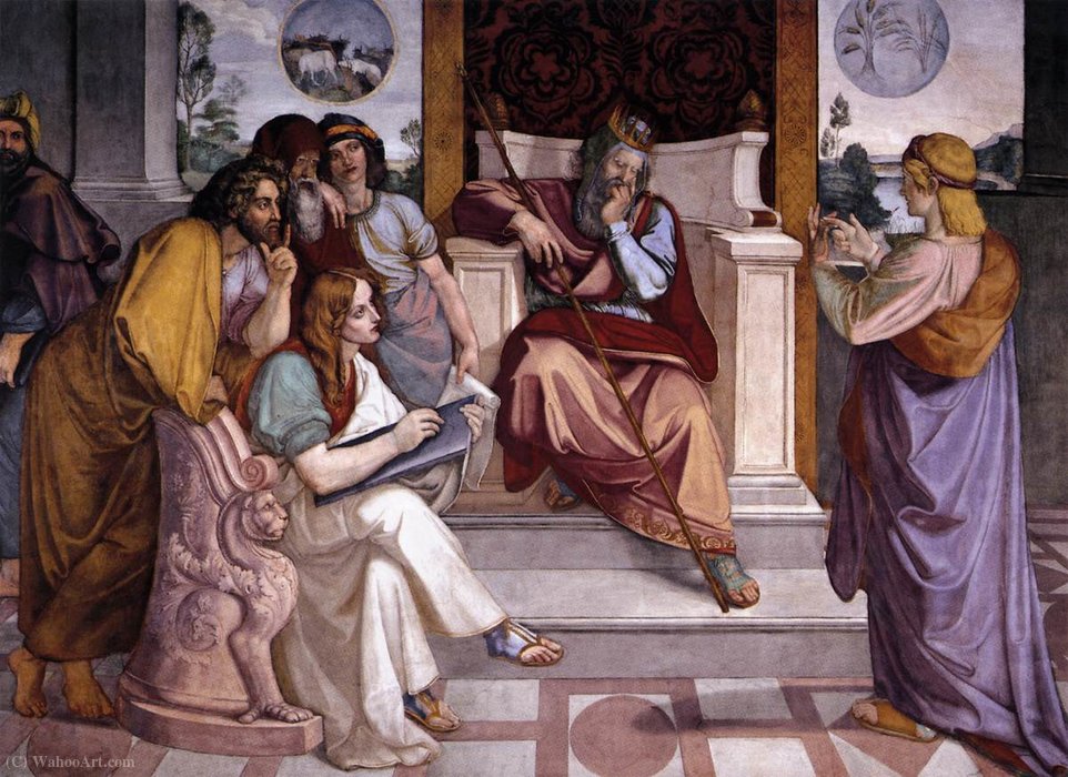 WikiOO.org - Encyclopedia of Fine Arts - Maleri, Artwork Peter Von Cornelius - Joseph interpreting pharaohs dream