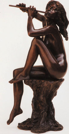 Wikioo.org – La Enciclopedia de las Bellas Artes - Pintura, Obras de arte de Robin Buick - Pequeño desnuda con la flauta