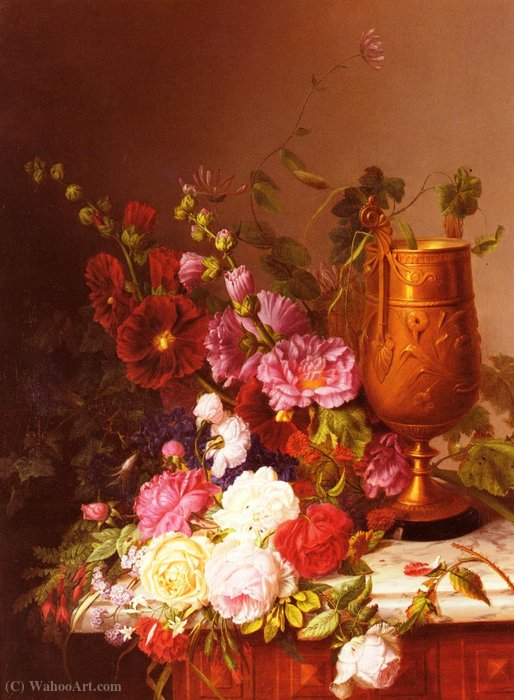 WikiOO.org - אנציקלופדיה לאמנויות יפות - ציור, יצירות אמנות Virginie De Sartorius - Arranging the bouquet