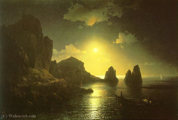 Wikioo.org – La Enciclopedia de las Bellas Artes - Pintura, Obras de arte de Ivan Konstantinovich Aivazovsky - Una vista al mar