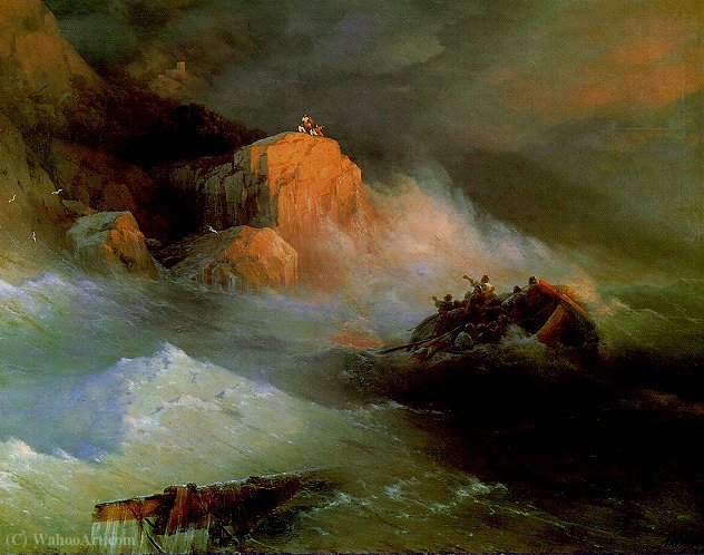 WikiOO.org - Güzel Sanatlar Ansiklopedisi - Resim, Resimler Ivan Konstantinovich Aivazovsky - Shipwreck