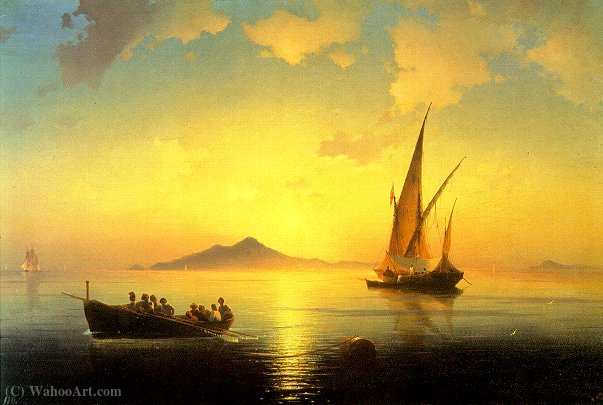 Wikioo.org - The Encyclopedia of Fine Arts - Painting, Artwork by Ivan Konstantinovich Aivazovsky - The Bay of Naples