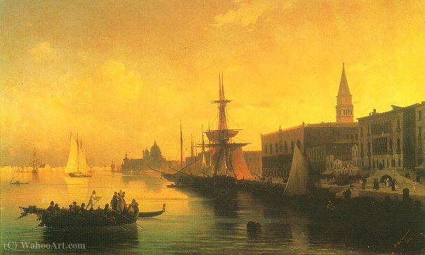 Wikioo.org – La Enciclopedia de las Bellas Artes - Pintura, Obras de arte de Ivan Konstantinovich Aivazovsky - Venecia