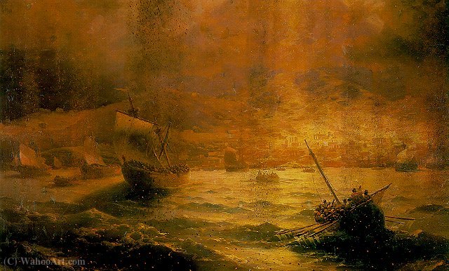 Wikioo.org - The Encyclopedia of Fine Arts - Painting, Artwork by Ivan Konstantinovich Aivazovsky - Untitled (443)
