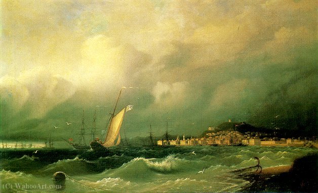 Wikioo.org - The Encyclopedia of Fine Arts - Painting, Artwork by Ivan Konstantinovich Aivazovsky - Untitled (112)