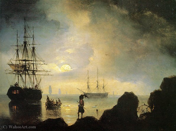 Wikioo.org - The Encyclopedia of Fine Arts - Painting, Artwork by Ivan Konstantinovich Aivazovsky - Untitled (261)
