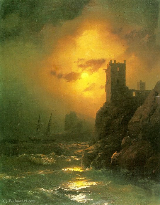 Wikioo.org - The Encyclopedia of Fine Arts - Painting, Artwork by Ivan Konstantinovich Aivazovsky - Untitled (808)