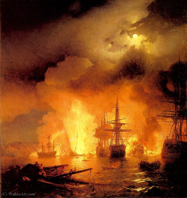 Wikioo.org - The Encyclopedia of Fine Arts - Painting, Artwork by Ivan Konstantinovich Aivazovsky - Untitled (648)