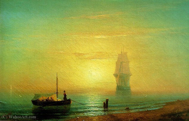 Wikioo.org - The Encyclopedia of Fine Arts - Painting, Artwork by Ivan Konstantinovich Aivazovsky - Untitled (638)