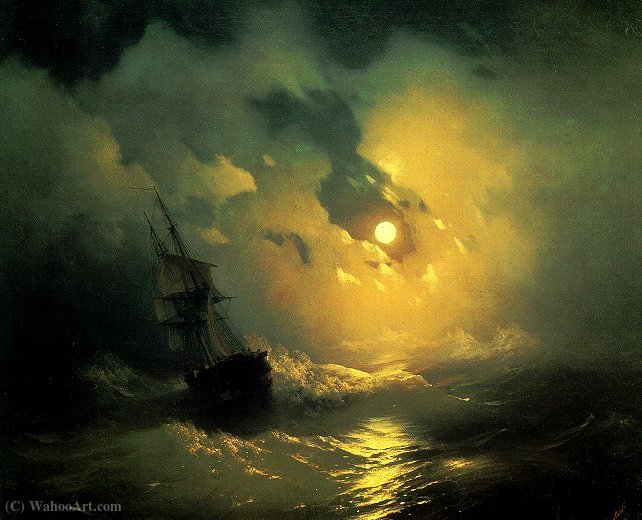 Wikioo.org - The Encyclopedia of Fine Arts - Painting, Artwork by Ivan Konstantinovich Aivazovsky - Untitled (344)