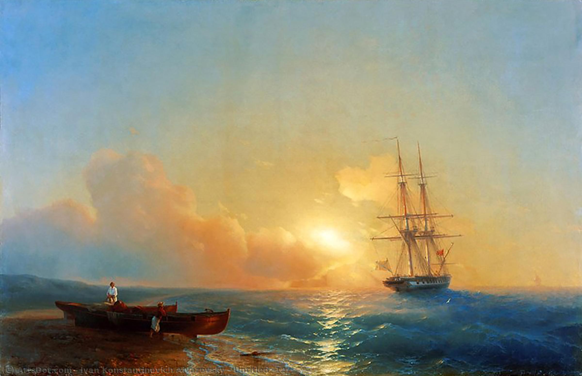 Wikioo.org - The Encyclopedia of Fine Arts - Painting, Artwork by Ivan Konstantinovich Aivazovsky - Untitled (127)