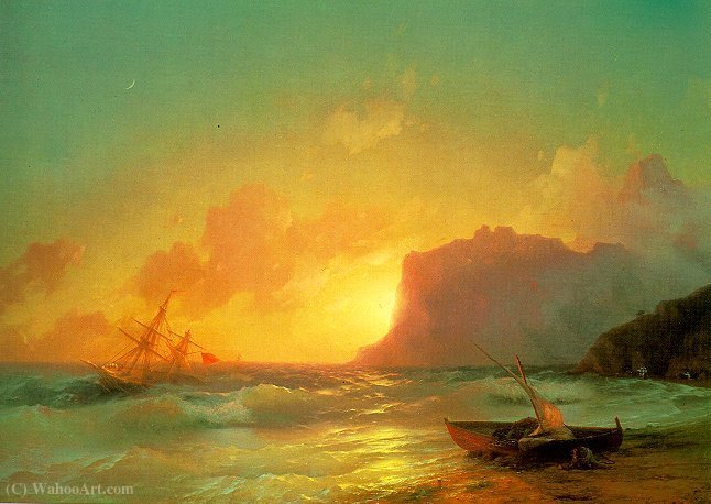 Wikioo.org - The Encyclopedia of Fine Arts - Painting, Artwork by Ivan Konstantinovich Aivazovsky - Untitled (118)
