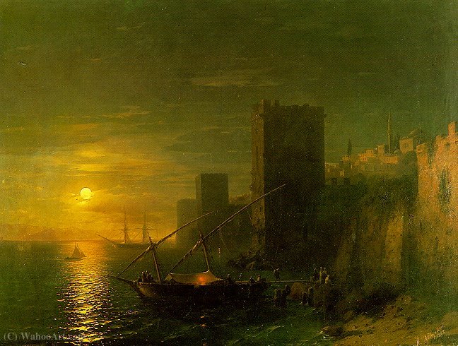 Wikioo.org - The Encyclopedia of Fine Arts - Painting, Artwork by Ivan Konstantinovich Aivazovsky - Untitled (407)