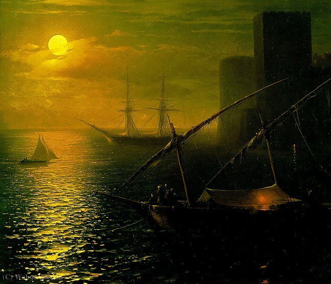 Wikioo.org - The Encyclopedia of Fine Arts - Painting, Artwork by Ivan Konstantinovich Aivazovsky - Untitled (464)