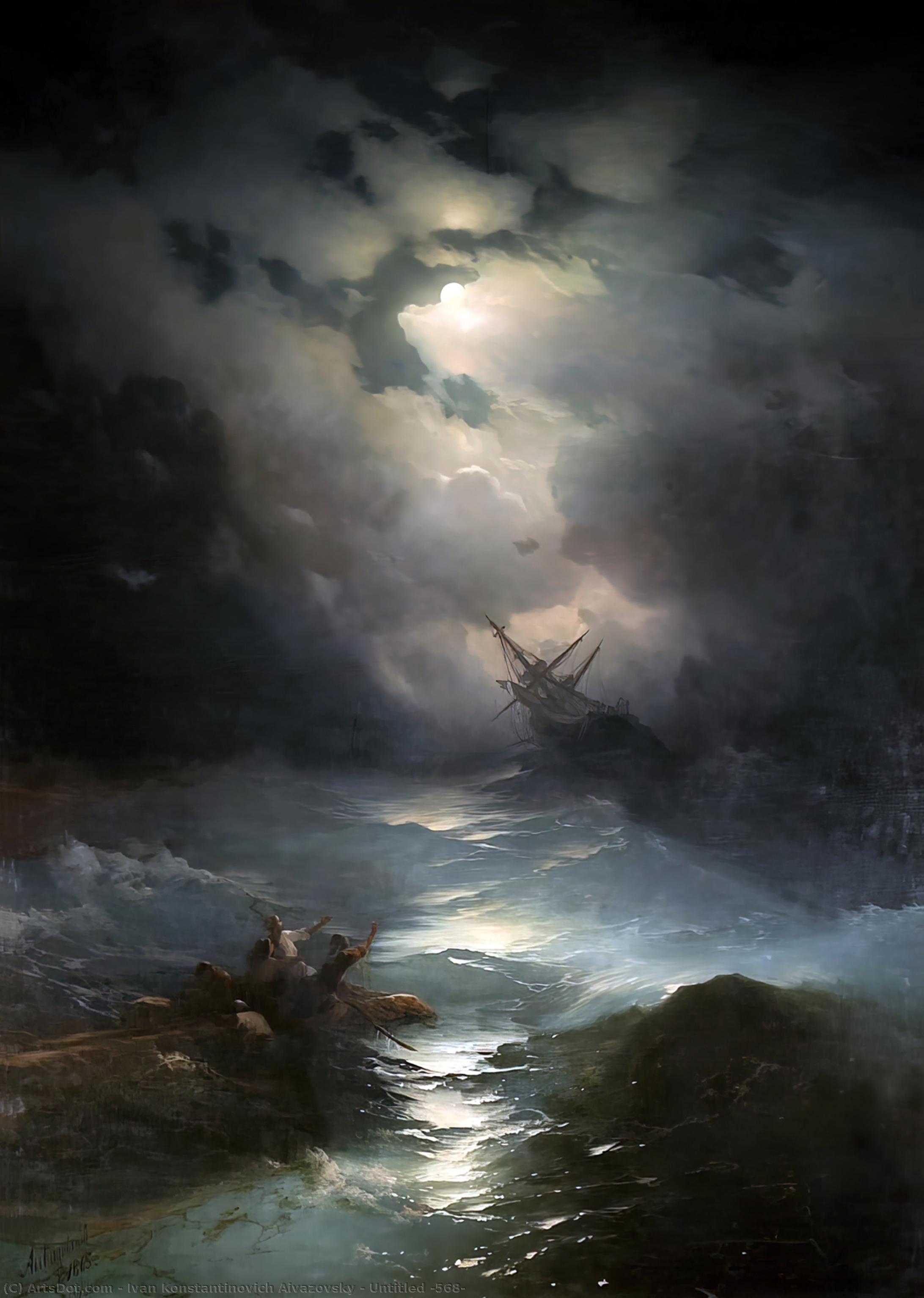 Wikioo.org - The Encyclopedia of Fine Arts - Painting, Artwork by Ivan Konstantinovich Aivazovsky - Untitled (568)