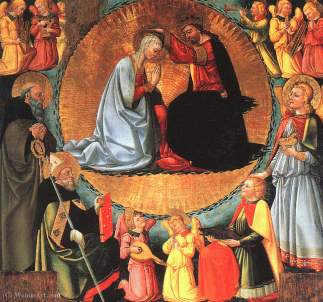 WikiOO.org - Encyclopedia of Fine Arts - Maľba, Artwork Nero Di Bicci - The Coronation of the Virgin