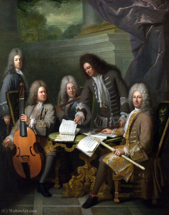 Wikioo.org - The Encyclopedia of Fine Arts - Painting, Artwork by Andre Bouys - La Barre and Other Musicians
