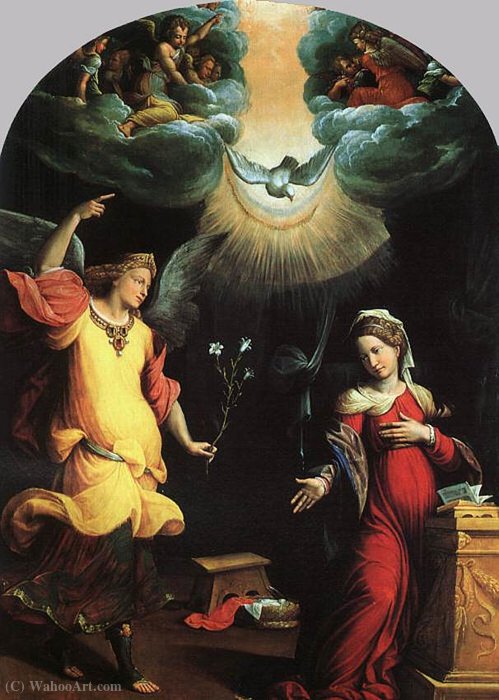 Wikioo.org - The Encyclopedia of Fine Arts - Painting, Artwork by Garofalo - The annunciation