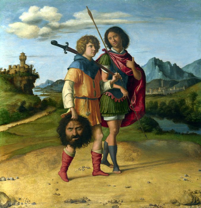 Wikioo.org - The Encyclopedia of Fine Arts - Painting, Artwork by Giovanni Battista Cima Da Conegliano - vid and Jonathan