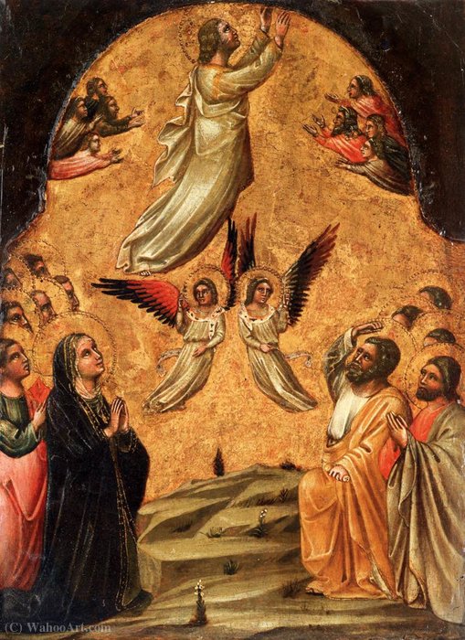 Wikoo.org - موسوعة الفنون الجميلة - اللوحة، العمل الفني Guariento D'arpo - Ascension of Christ