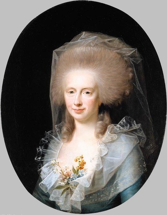 Wikioo.org - สารานุกรมวิจิตรศิลป์ - จิตรกรรม Jens Juel - Portrait of Bolette Marie Lindencrone