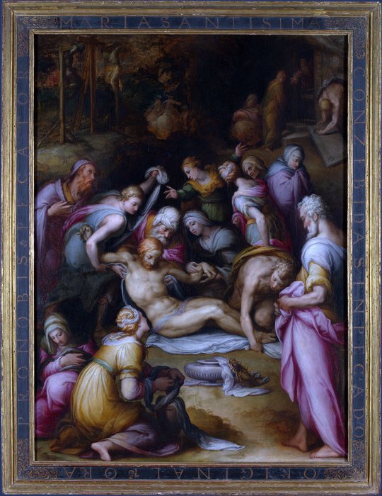 Wikioo.org - The Encyclopedia of Fine Arts - Painting, Artwork by Giovanni Battista Naldini - Lamentation of the Dead Christ