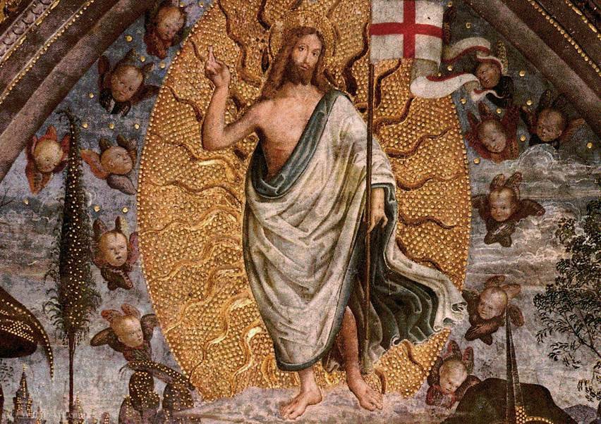 WikiOO.org - Enciklopedija dailės - Tapyba, meno kuriniai Pinturicchio - The Resurrection (center view)