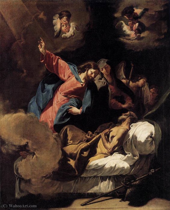 WikiOO.org – 美術百科全書 - 繪畫，作品 Giovanni Battista Pittoni - 约瑟之死