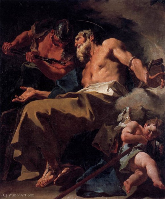 WikiOO.org – 美術百科全書 - 繪畫，作品 Giovanni Battista Pittoni - 圣托马斯的酷刑