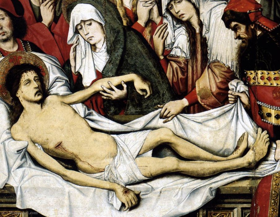 Wikioo.org - The Encyclopedia of Fine Arts - Painting, Artwork by Pedro Sanchez - Entombment of Christ (detail)