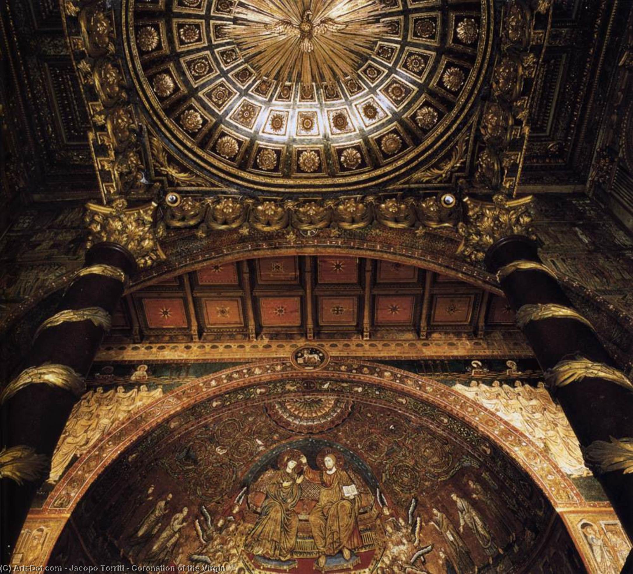WikiOO.org - Encyclopedia of Fine Arts - Schilderen, Artwork Jacopo Torriti - Coronation of the Virgin