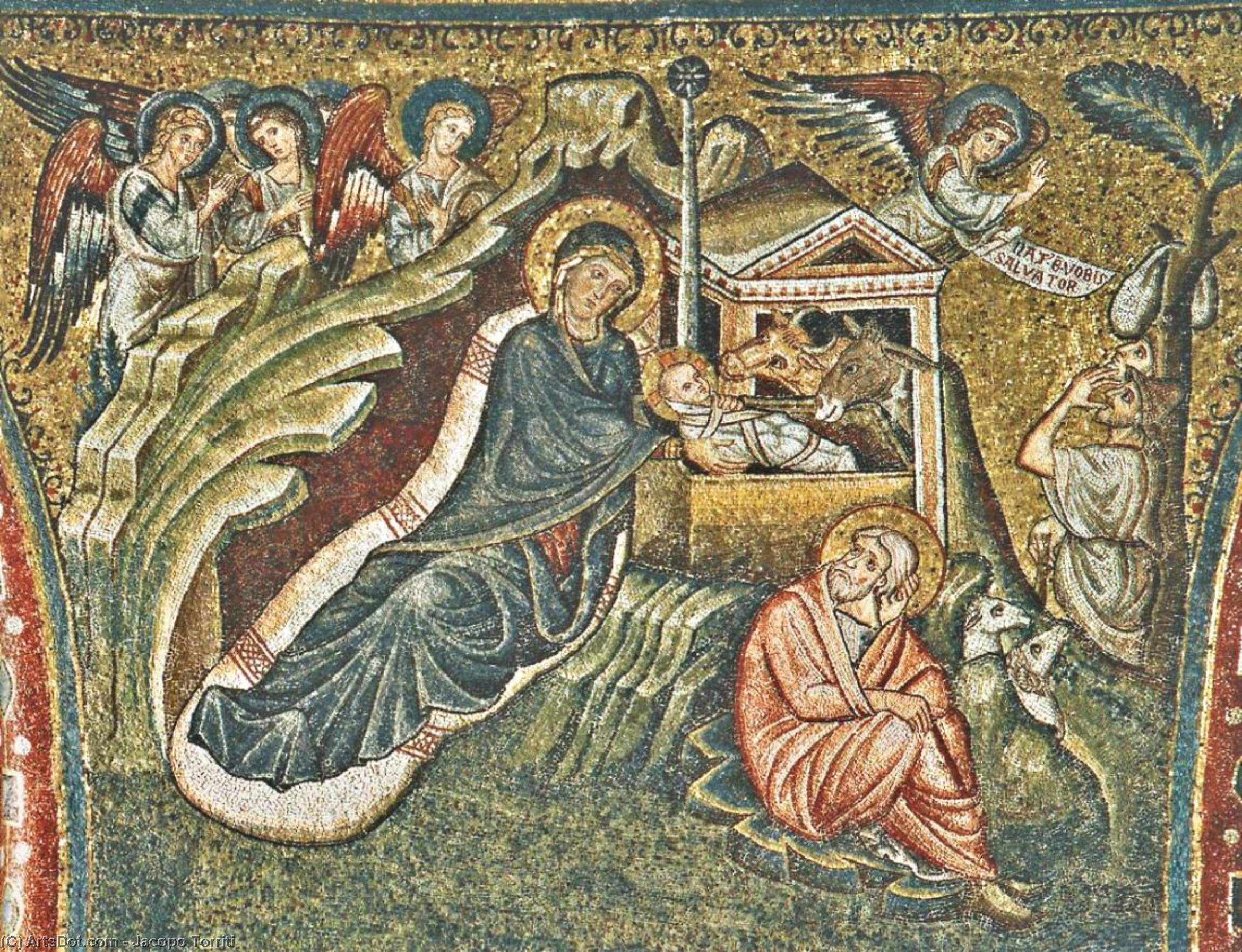 WikiOO.org - Εγκυκλοπαίδεια Καλών Τεχνών - Ζωγραφική, έργα τέχνης Jacopo Torriti - Nativity