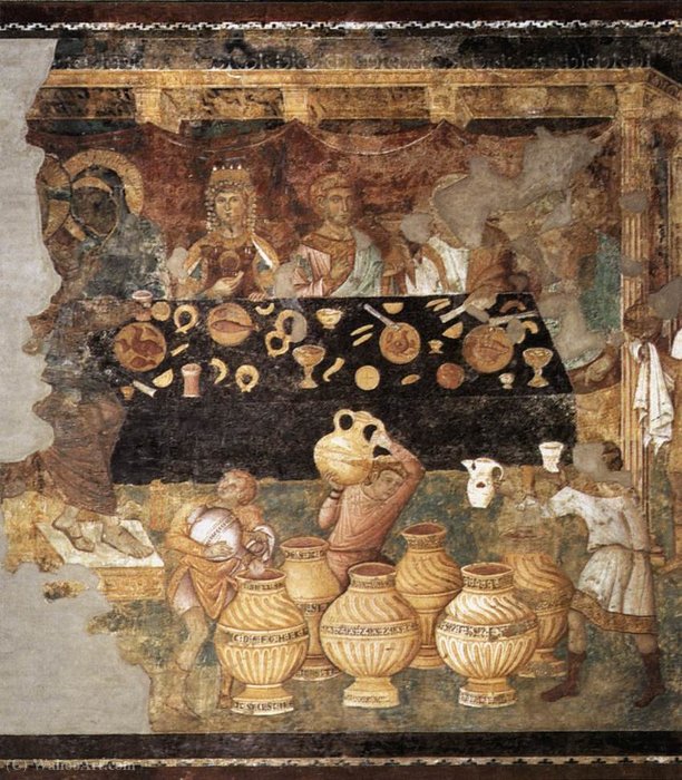 Wikioo.org – L'Enciclopedia delle Belle Arti - Pittura, Opere di Jacopo Torriti - Le nozze di Cana