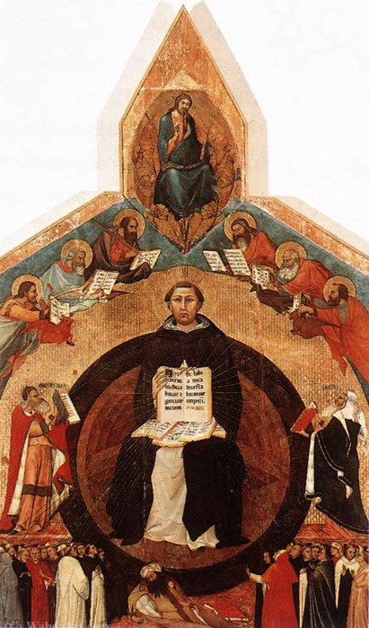 Wikioo.org - The Encyclopedia of Fine Arts - Painting, Artwork by Francesco Traini - Triumph of St Thomas Aquinas