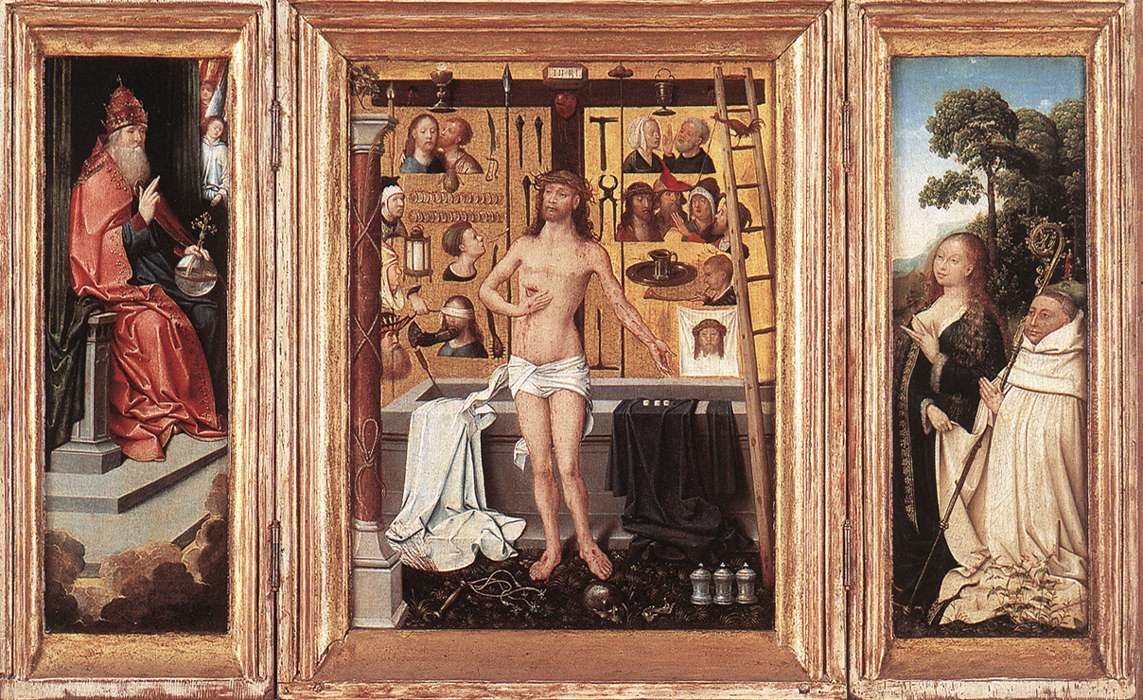 WikiOO.org - Enciklopedija dailės - Tapyba, meno kuriniai Goossen Van Der Weyden - Triptych of Abbot Antonius Tsgrooten
