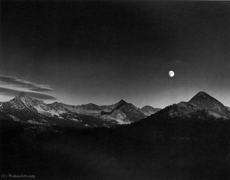 Wikioo.org - The Encyclopedia of Fine Arts - Painting, Artwork by Ansel Adams - Autumn moon
