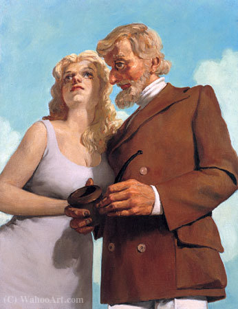 Wikioo.org - The Encyclopedia of Fine Arts - Painting, Artwork by John Currin - LoversInTheCountry (1993)
