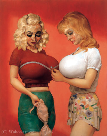Wikioo.org - The Encyclopedia of Fine Arts - Painting, Artwork by John Currin - The Bra Shop (1997)