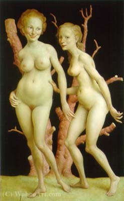 Wikioo.org – L'Enciclopedia delle Belle Arti - Pittura, Opere di John Currin - il rosa albero  2   1999