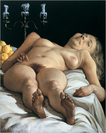 Wikioo.org - The Encyclopedia of Fine Arts - Painting, Artwork by John Currin - Nudeonatable (2001)