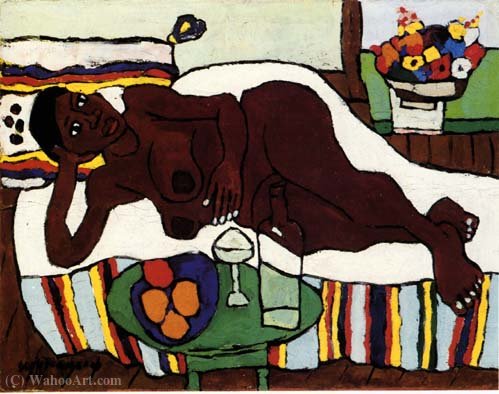 Wikioo.org - The Encyclopedia of Fine Arts - Painting, Artwork by William H. Johnson - Nude (Mahlinda)