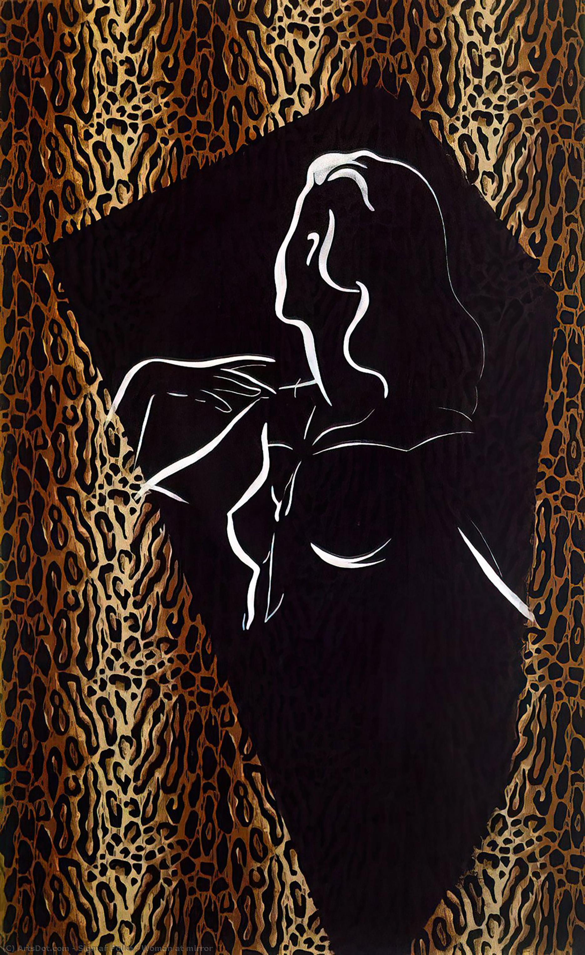 WikiOO.org - Güzel Sanatlar Ansiklopedisi - Resim, Resimler Sigmar Polke - Woman at mirror