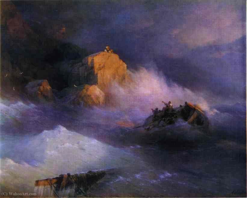 Wikioo.org - สารานุกรมวิจิตรศิลป์ - จิตรกรรม Ivan Konstantinovich Aivazovsky - Shipwreck