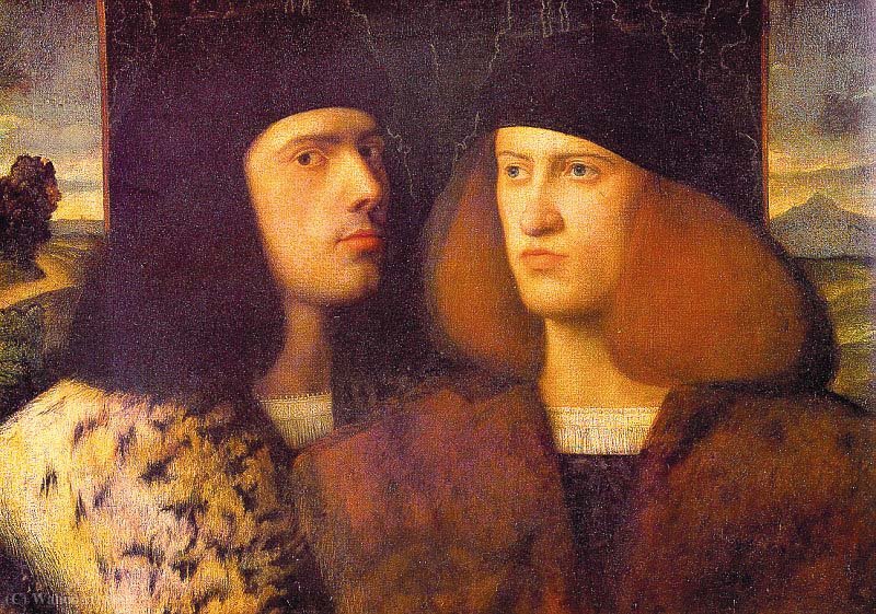 Wikioo.org - The Encyclopedia of Fine Arts - Painting, Artwork by Cariani - Portrait of Two Young Men