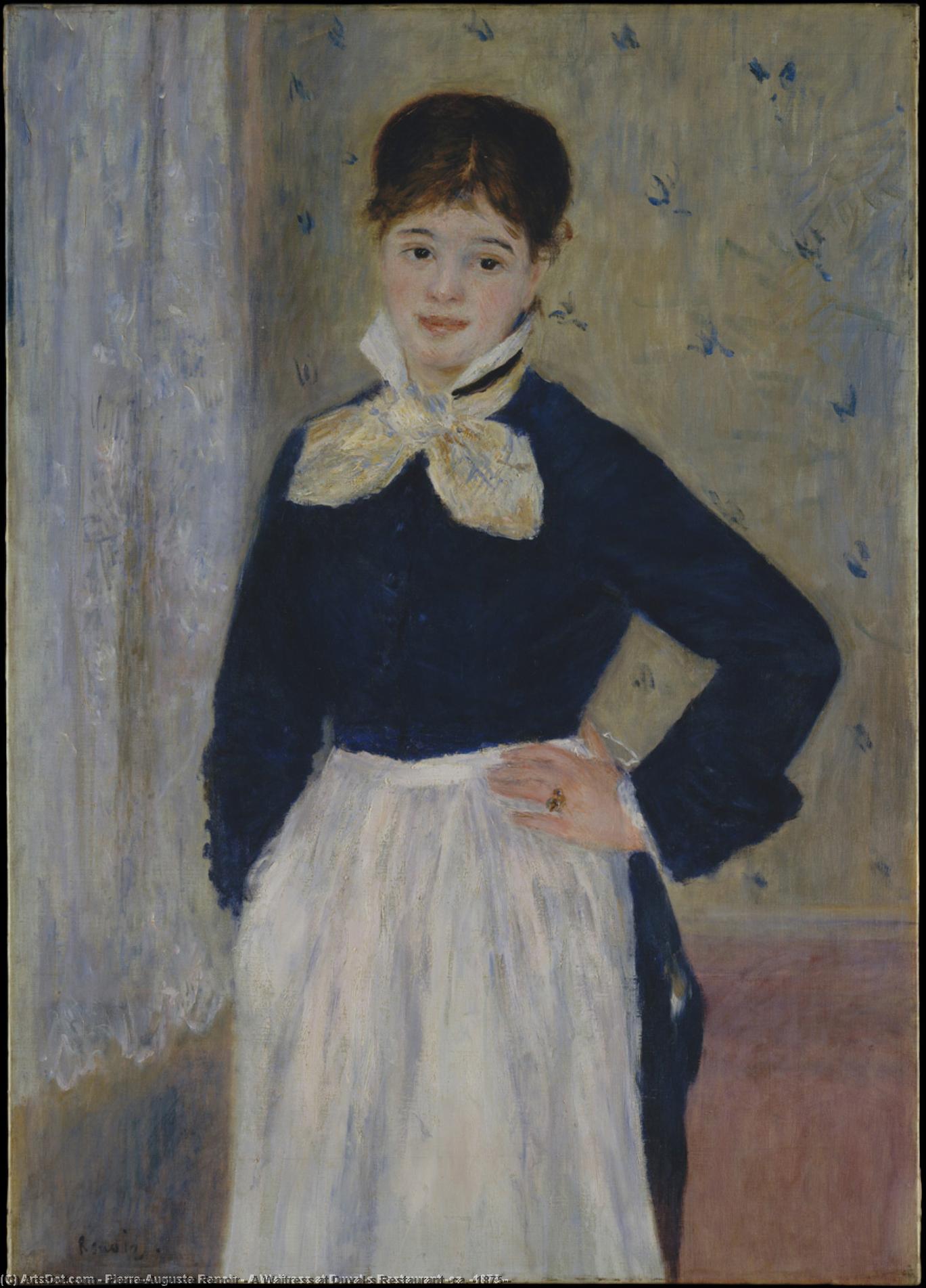 WikiOO.org – 美術百科全書 - 繪畫，作品 Pierre-Auguste Renoir - 一个 小姐 在 Duval's 餐厅 ( 钙 . ( 1875 ) )