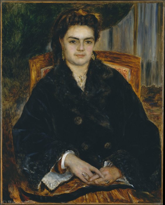 Wikioo.org - The Encyclopedia of Fine Arts - Painting, Artwork by Pierre-Auguste Renoir - Madame édouard bernier (1871)
