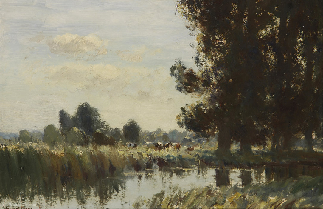 Wikioo.org - The Encyclopedia of Fine Arts - Painting, Artwork by Edward Seago - A suffolk stream - (03)